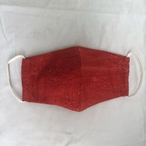 Red Facemask with design Unisex w/FILTER